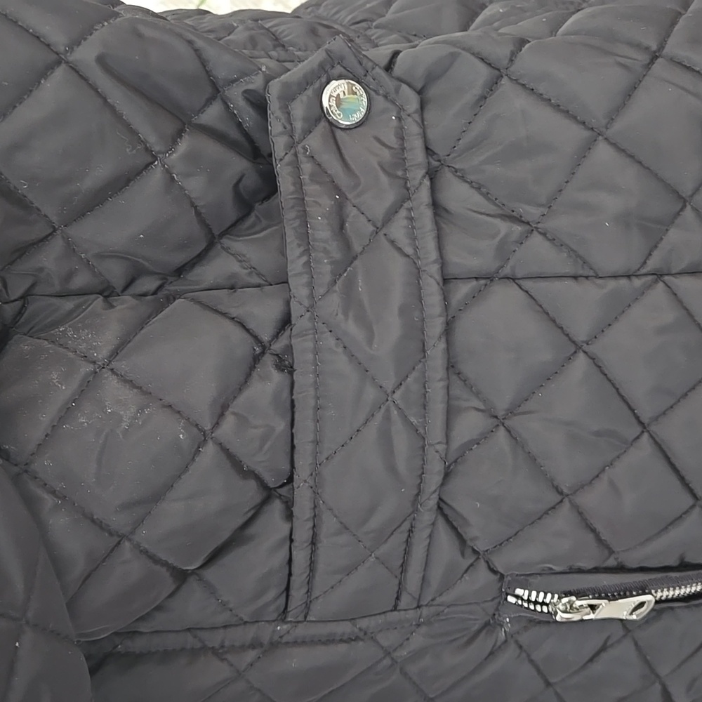 LAST CHANCE!  Calvin Klein Women's Quilted Black Hooded Jacket - Picture 5 of 16